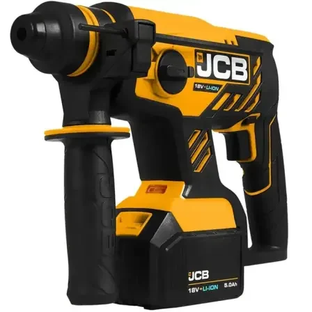 JCB 18BLRH-5X-E-BOXX fúró-vésőgép 18 V, 1,7 J, 5 Ah akkuval, L-Boxx